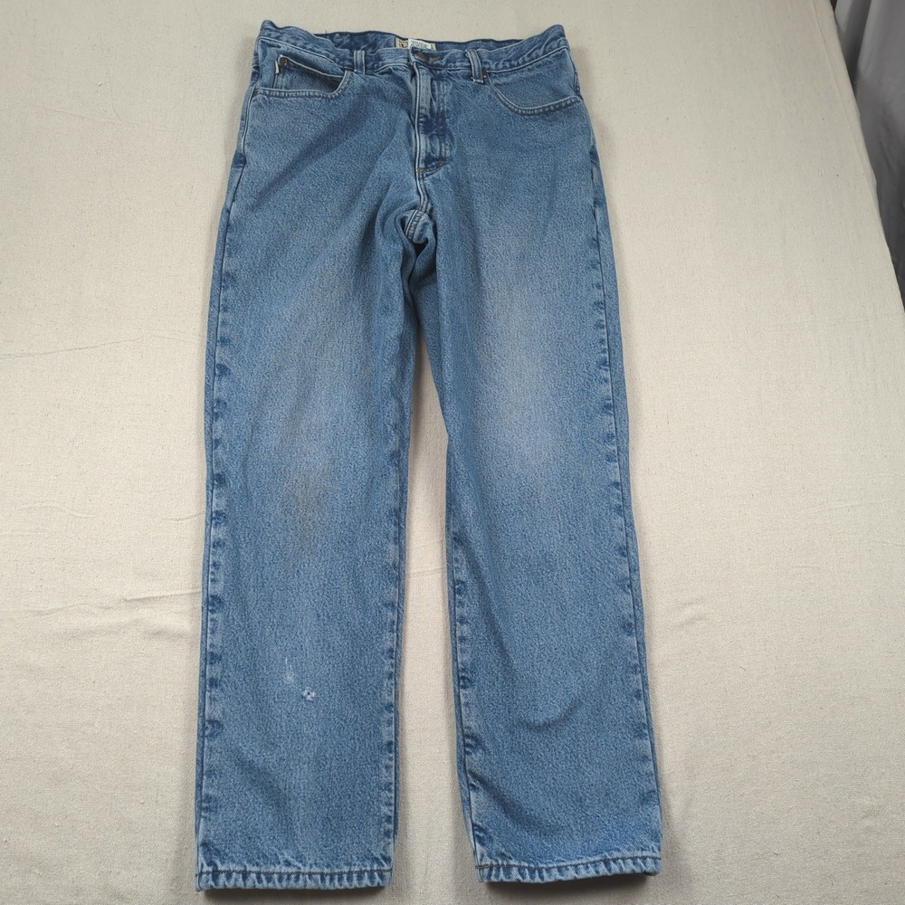 Vintage LL Bean Jeans Mens 34x30 Blue Flannel Lined Denim Classic Casual